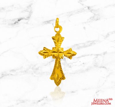 22Kt Gold Cross Pendant ( Jesus Cross Pendants )
