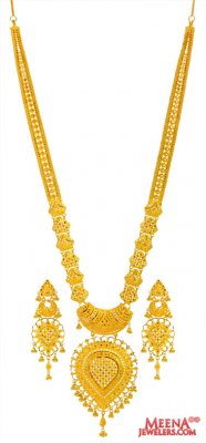 22Kt Gold Bridal Necklace Set ( Bridal Necklace Sets )