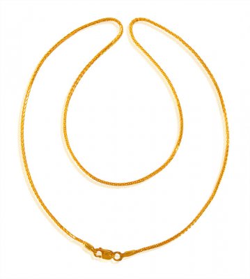 22K Gold Chain (16 Inches) ( Plain Gold Chains )