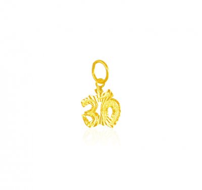 22Kt Gold Om Pendant ( Om Pendants )