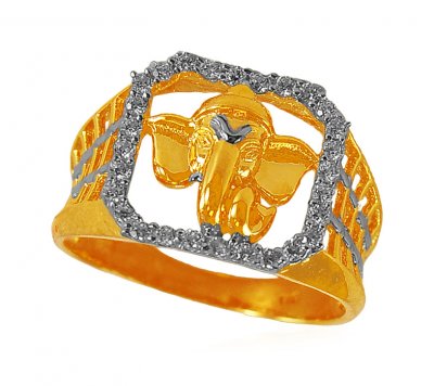 22k Ganesha  Mens Ring ( Religious Rings )