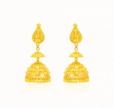 22Kt Gold Fancy Earrings ( Long Earrings )
