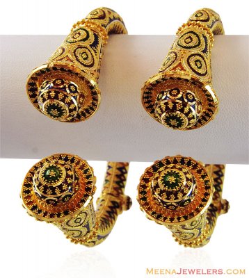 Unique Gold Meenakari Heavy Kada (1 Pc only) ( Kadas )