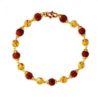 22kt Gold Rudraksh Bracelet ( Men`s Bracelets )