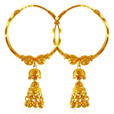 22K Gold Hoop Earrings ( Hoop Earrings )