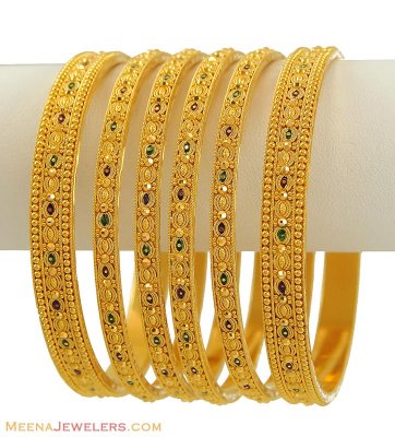 Indian MeenaKari Bangles Set ( Set of Bangles )