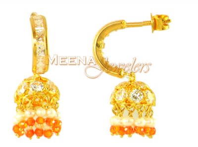 22Kt Gold Fancy Earrings ( 22Kt Gold Fancy Earrings )