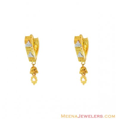 22k Triangle Shaped ClipOn Earrings ( Clip On Earrings )