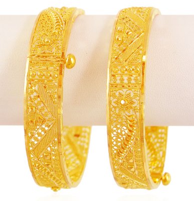 Gold Filigree Kada 2 PCs ( Kadas )