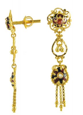 Fancy Gold Earrings ( 22Kt Gold Fancy Earrings )