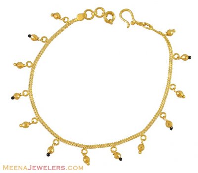 22k Gold Charm Bracelet ( Ladies Bracelets )