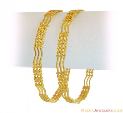 22k Gold Nice Bangles (2Pcs) ( Gold Bangles )