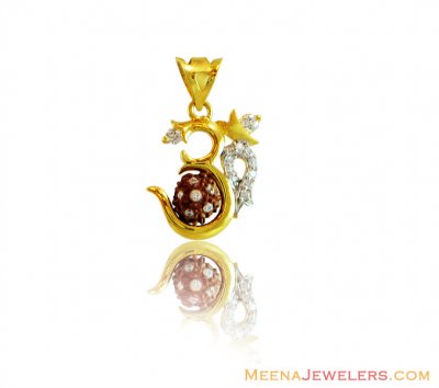 22K Exclusive Om Rudrakha Pendant ( Om Pendants )