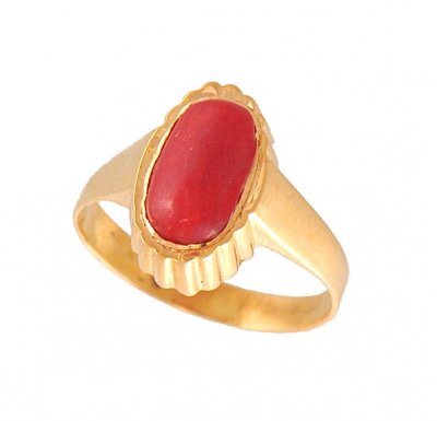 22Kt Gold Precious Stone Ring ( Ladies Rings with Precious Stones )