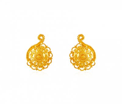 22k Indian Earrings ( 22 Kt Gold Tops )