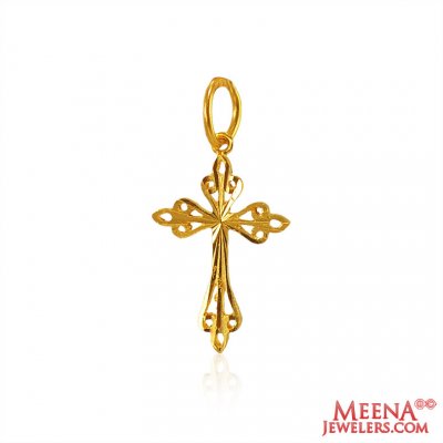 22K Gold Cross Pendant  ( Jesus Cross Pendants )