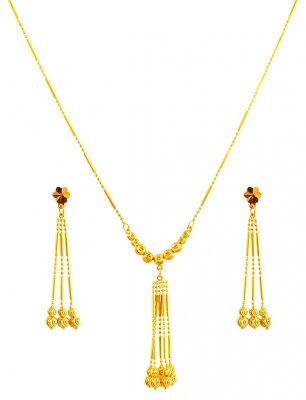 Fancy Balls 22K Necklace Set ( Light Sets )