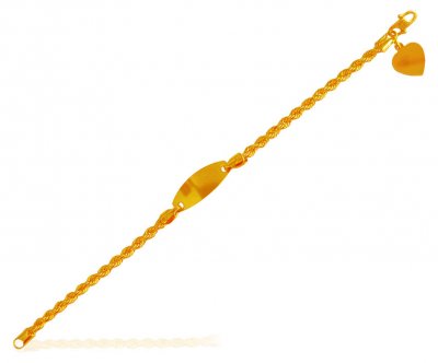 22Kt Gold  ID Bracelet ( 22Kt Baby Bracelets )