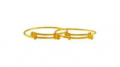 22Kt Gold Kids Kada 2PC ( Baby Bangles )