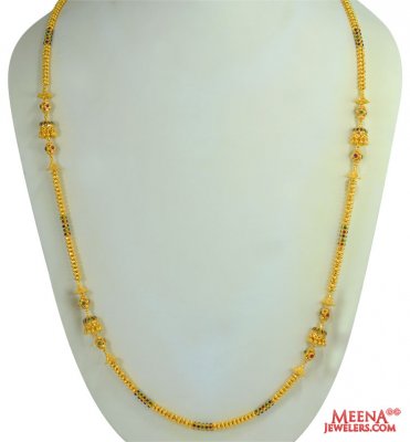 Multicolored stone Fancy Chain ( 22Kt Long Chains (Ladies) )