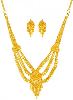 22kt  Gold Necklace Set ( 22 Kt Gold Sets )