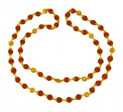 22k Gold Rudraksh Mala ( Men`s Gold Chains )