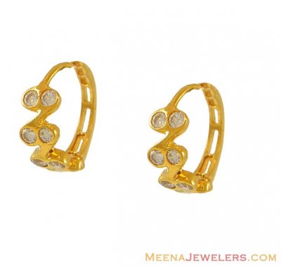 22k CZ Clip On Earrings ( Clip On Earrings )