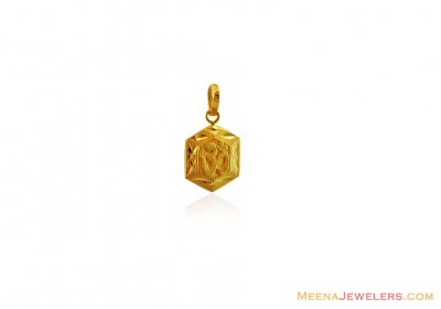 22K OM Gold Pendant  ( Om Pendants )