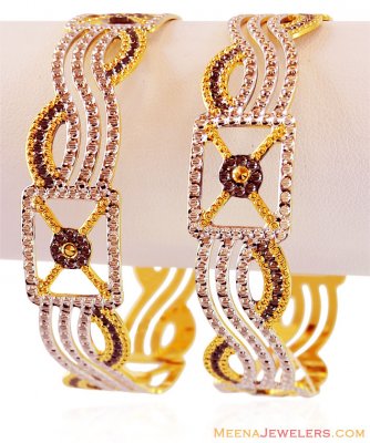 22K Gold Two Tone Bangles  ( Two Tone Bangles )