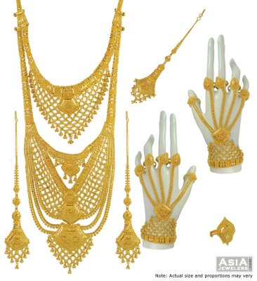 22k bridal rani haar exclusive mo check necklace gold