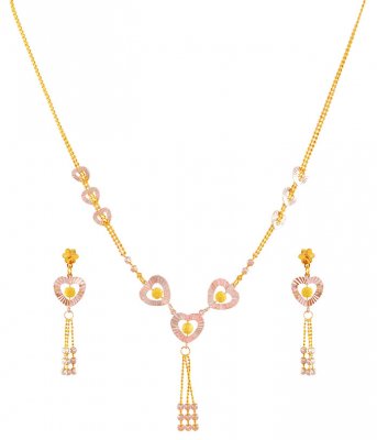 22K Gold Rohdium Necklace  Set ( Light Sets )