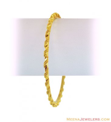 22K Fancy Gold Bangle (1 Pc) ( Gold Bangles )