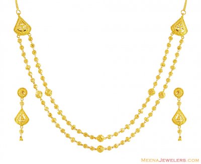 22k Exclusive Small Layered Set ( 22 Kt Gold Sets )