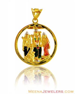 22k Ram, Laxman, Sita Pendant ( Ganesh, Laxmi and other God Pendants )