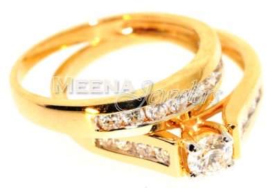 18Kt Yellow Gold Diamond Ring ( Diamond Rings )