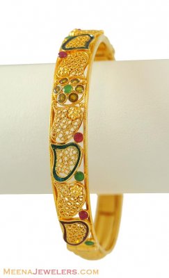 22Kt Bangles with Precious Stones ( Kadas )