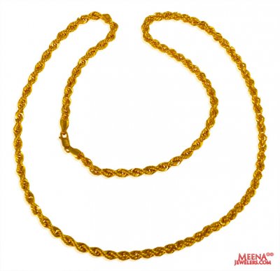 Gold Chain 22 Kt (24 Inch) ( Plain Gold Chains )