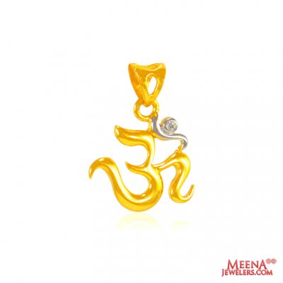 22 Kt Gold Om Pendant ( Om Pendants )