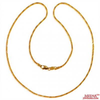 22 kt Gold Chain 20 In ( Plain Gold Chains )