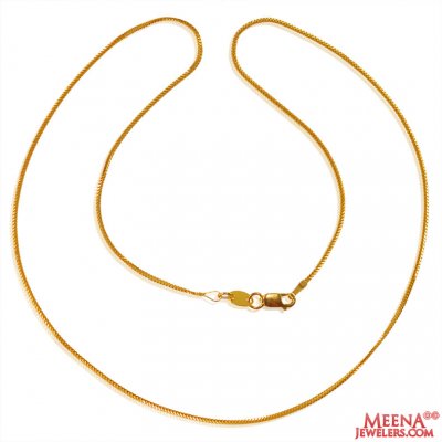 22K Gold Chain (18 Inches) ( Plain Gold Chains )