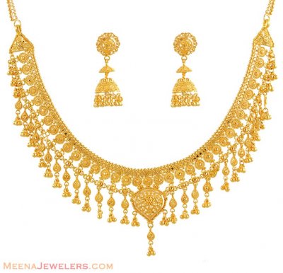 22k Gold necklace set ( Bridal Necklace Sets )