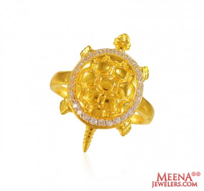 22 K Gold CZ Ladies Ring ( Ladies Signity Rings )