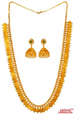 22 kt Uncut Diamond Kasu Necklace ( Diamond Necklace Sets )