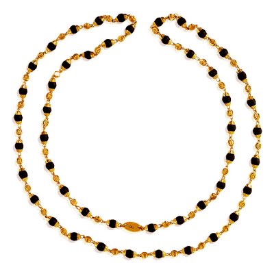 22 Karat Gold Tulsi Mala - ChLo20259 - 22K Gold Tulsi mala is beaded ...