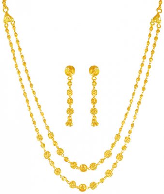 22K Gold Layered Necklace Set ( Light Sets )