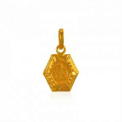 22kt Gold Holy OM Pendant  ( Om Pendants )