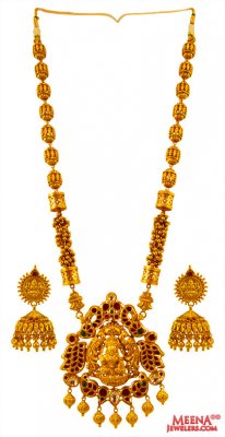 22 Karat Gold Temple Set ( Antique Necklace Sets )