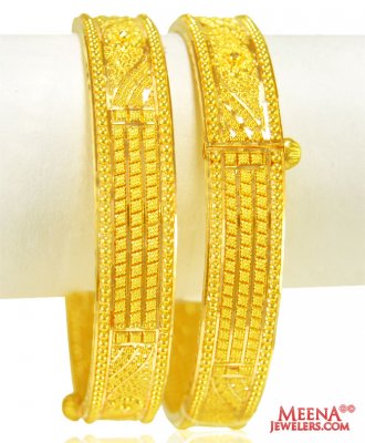 22 Kt Filigree Kada (2 Pc) ( Kadas )