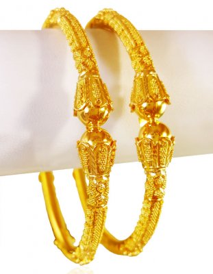 22kt Gold Pipe Kada (Set of 2) ( Kadas )