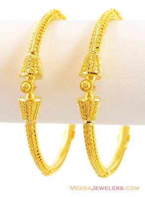 Fancy Filigree 22k Kadas (Pair) ( Kadas )